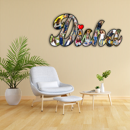 Customized Name Cutout Photo frame Gift For Birthday