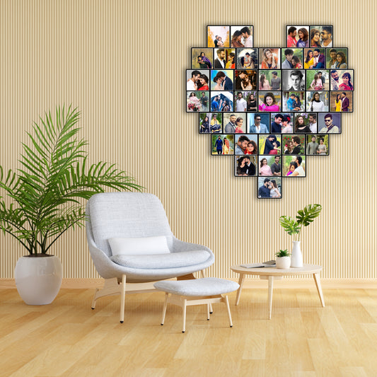 Customized Heart Shape Collage Gift For Family