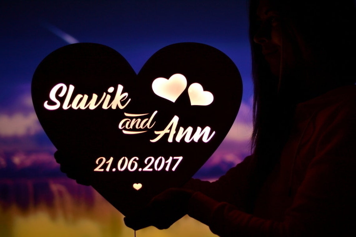 Customised  Alphabet LED Lamp /  Personalised  Gift For Girlfriend