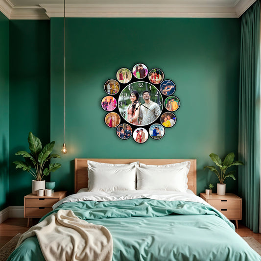 Customised Photo Clock For Family