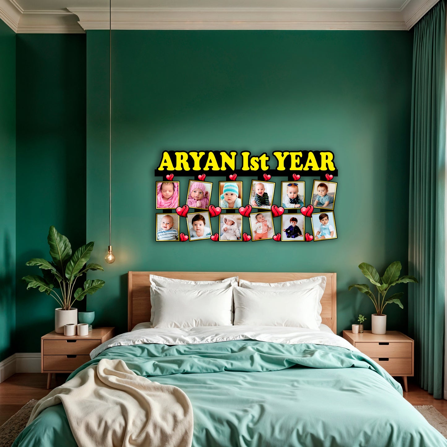 Customised First Birthday Wooden Photo Frame For Babies, Kid