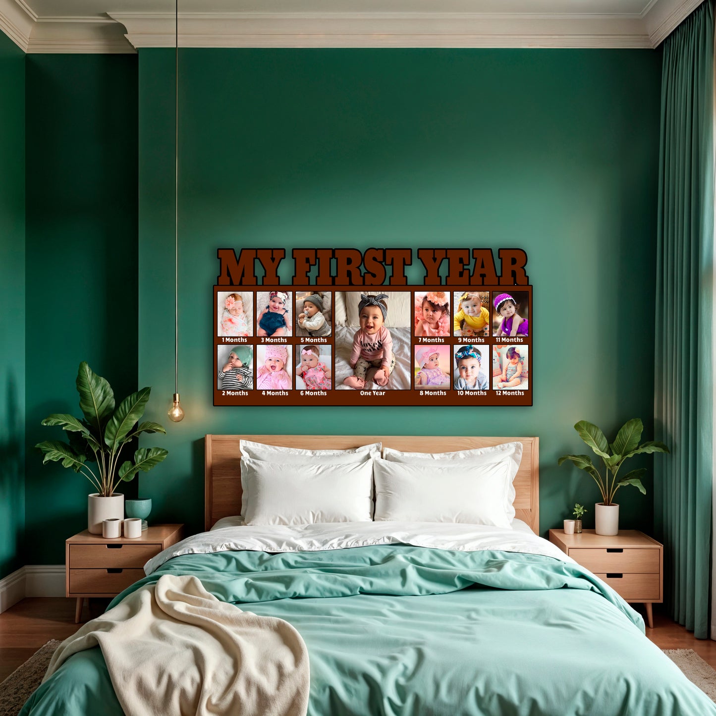 Customized Baby 12 Months Photo Frame For Birthfay,Family