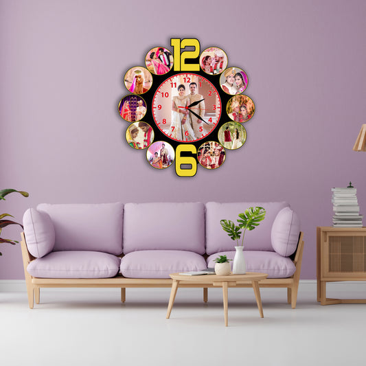 Personalized Photo Clock Gift for Anniversary, Wedding