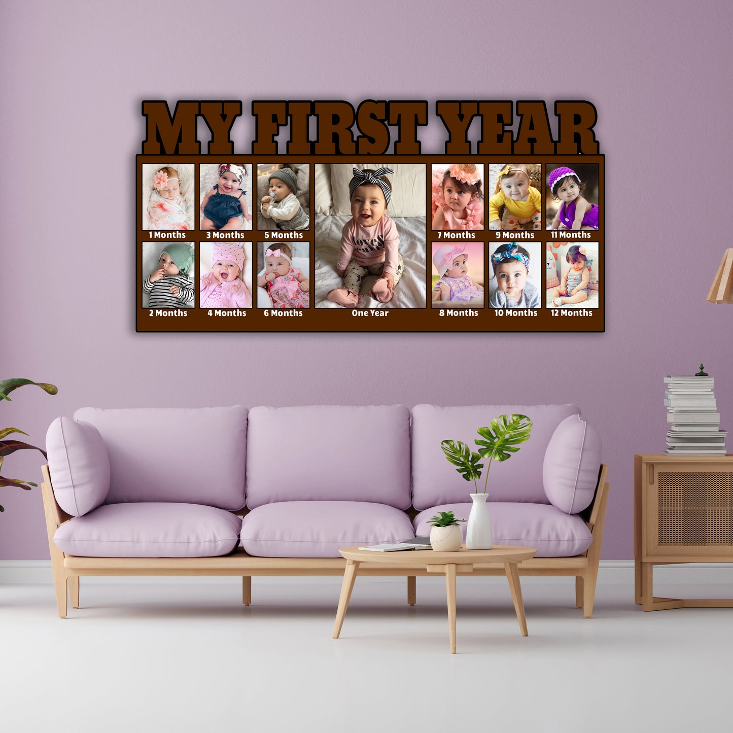 Customized Baby 12 Months Photo Frame For Birthfay,Family